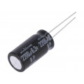 UEP0J222MHD; Capacitor: electrolytic; bipolar; THT; 2200uF; 6.3VDC; Ø10x20mm; NICHICON