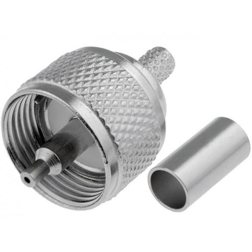 ; Plug; UHF (PL-259); male; straight; RG58; soldering,crimped; ; Plug; UHF (PL-259); male; straight; RG58; soldering,crimped;
