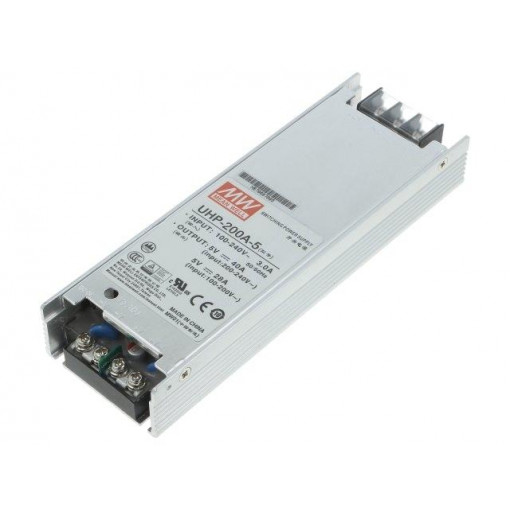 UHP-200A-5; Power supply: switched-mode; for LED sign panels; 200W; 5VDC; 40A; MEAN WELL