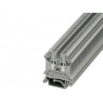UK 3 N 3001501; Splice terminal: rail; 0.2÷4mm2; ways: 1; terminals: 2; grey; PHOENIX CONTACT