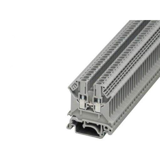 UK 3 N 3001501; Splice terminal: rail; 0.2÷4mm2; ways: 1; terminals: 2; grey; PHOENIX CONTACT