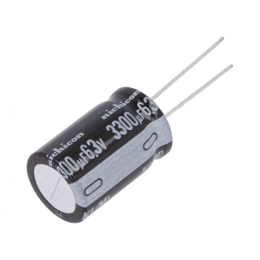UKL0J332MHD; Capacitor: electrolytic; THT; 3300uF; 6.3VDC; Ø16x25mm; ±20%; NICHICON