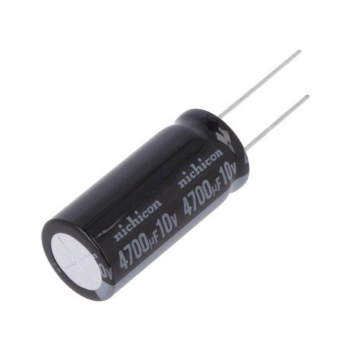 UKL1A472MHD; Capacitor: electrolytic; THT; 4700uF; 10VDC; Ø16x35.5mm; ±20%; NICHICON