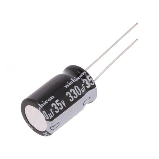 UKL1V331MHD; Capacitor: electrolytic; THT; 330uF; 35VDC; Ø12.5x20mm; Pitch: 5mm; NICHICON