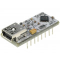 UMFT201XA-01; Module: USB; I2C; DIP16,USB B mini; 3.4Mbps; FTDI