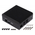 ; Enclosure: for computer; aluminium; black; X: 91mm; Y: 95mm; Z: 37mm;  ; Enclosure: for computer; aluminium; black; X: 91mm; Y: 95mm; Z: 37mm;