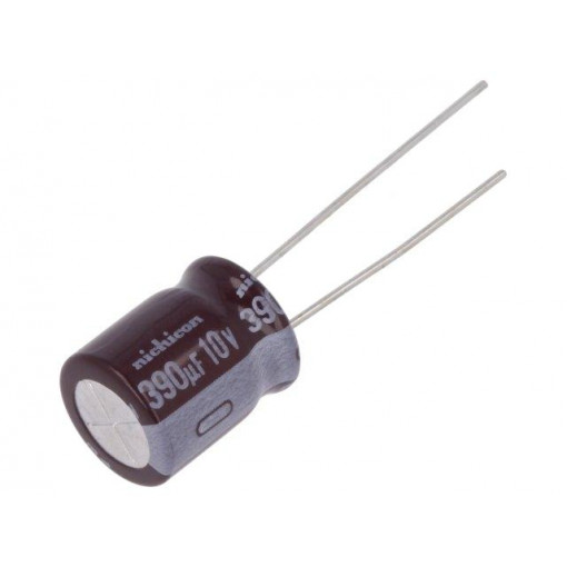 UPM1A391MPD6; Capacitor: electrolytic; low impedance; THT; 390uF; 10VDC; ±20%; NICHICON