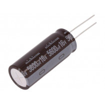 UPM1C562MHD; Capacitor: electrolytic; low impedance; THT; 5600uF; 16VDC; ±20%; NICHICON
