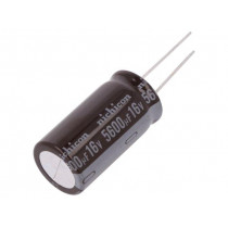 UPM1C562MHD6; Capacitor: electrolytic; low impedance; THT; 5600uF; 16VDC; ±20%; NICHICON