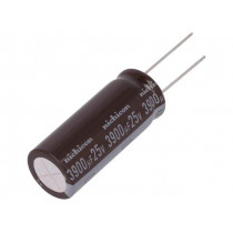UPM1E392MHD; Capacitor: electrolytic; low impedance; THT; 3900uF; 25VDC; ±20%; NICHICON
