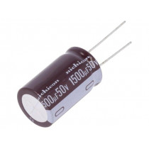 UPM1H152MHD6; Capacitor: electrolytic; low impedance; THT; 1500uF; 50VDC; ±20%; NICHICON