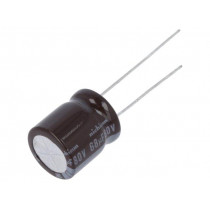 UPM1K680MHD6; Capacitor: electrolytic; low impedance; THT; 68uF; 80VDC; ±20%; NICHICON