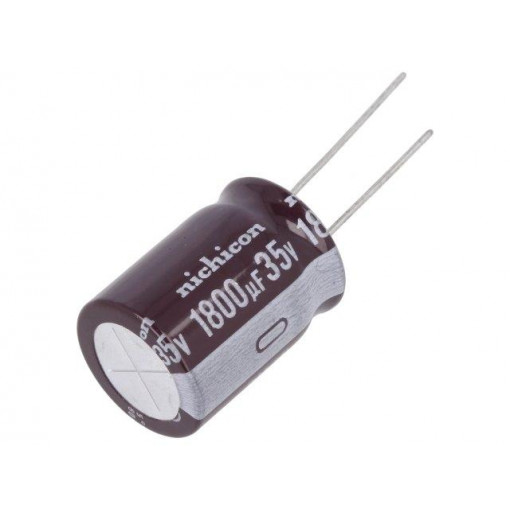 UPM1V182MHD6; Capacitor: electrolytic; low impedance; THT; 1800uF; 35VDC; ±20%; NICHICON