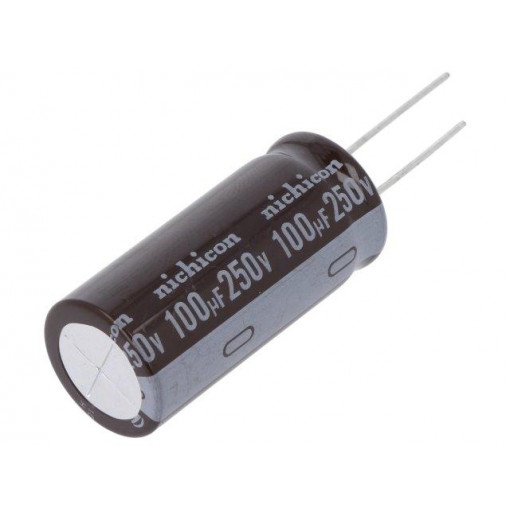 UPM2E101MHD; Capacitor: electrolytic; low impedance; THT; 100uF; 250VDC; ±20%; NICHICON