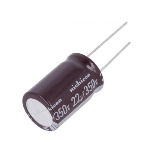 UPM2V220MHD; Capacitor: electrolytic; low impedance; THT; 22uF; 350VDC; ±20%; NICHICON