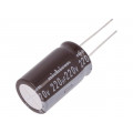 UPT2P221MHD6; Capacitor: electrolytic; THT; 220uF; 220VDC; Ø18x31.5mm; ±20%; NICHICON