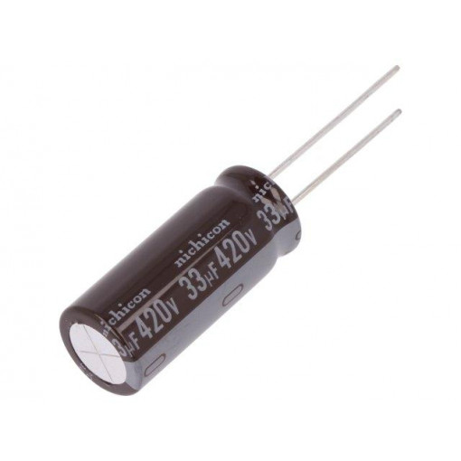 UPTW6330MHD; Capacitor: electrolytic; THT; 33uF; 420VDC; Ø12.5x31.5mm; ±20%; NICHICON