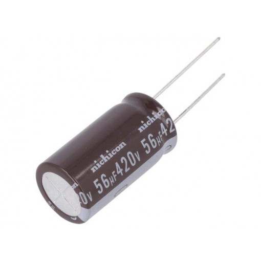 UPTW6560MHD; Capacitor: electrolytic; THT; 56uF; 420VDC; Ø16x31.5mm; ±20%; 5000h; NICHICON