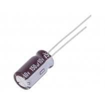 UPV1A151MGD; Capacitor: electrolytic; low impedance; THT; 150uF; 10VDC; ±20%; NICHICON