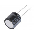 URS2A221MHD; Capacitor: electrolytic; THT; 220uF; 100VDC; Ø16x15mm; Pitch: 7.5mm; NICHICON