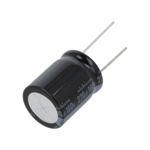 URS2C221MRD; Capacitor: electrolytic; THT; 220uF; 160VDC; Ø20x25mm; Pitch: 10mm; NICHICON