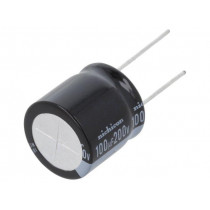 URZ2D101MRD6; Capacitor: electrolytic; THT; 100uF; 200VDC; Ø20x20mm; Pitch: 10mm; NICHICON