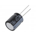 URZ2D470MHD6; Capacitor: electrolytic; THT; 47uF; 200VDC; Ø16x20mm; Pitch: 7.5mm; NICHICON