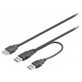 93353; Cable; High Speed,USB 2.0; USB A socket,USB A plug x2; 0.3m; Goobay