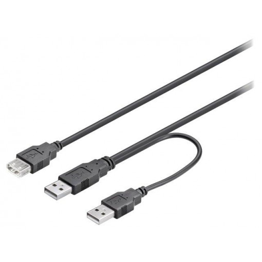 93353; Cable; High Speed,USB 2.0; USB A socket,USB A plug x2; 0.3m; Goobay 93353; Cable; High Speed,USB 2.0; USB A socket,USB A plug x2; 0.3m; Goobay