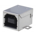 USB-B-S-RA-TSMT; Socket; USB B; SMT; horizontal; USB 2.0; gold-plated; ADAM TECH