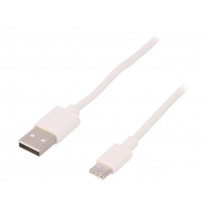 59132; Cable; USB 2.0; USB A plug,USB C plug; 3m; white; Core: Cu; 480Mbps; Goobay