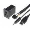 C6001-USB; USB/AUX adapter; Opel; USB A socket,Jack 3,5mm 4pin socket; PER.PIC.