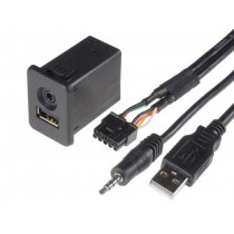 C6001-USB; USB/AUX adapter; Opel; USB A socket,Jack 3,5mm 4pin socket; PER.PIC.