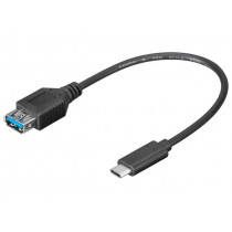67894; Cable; OTG,USB 3.0; USB A socket,USB C plug; 0.2m; black; 5Gbps; Goobay 67894; Cable; OTG,USB 3.0; USB A socket,USB C plug; 0.2m; black; 5Gbps; Goobay