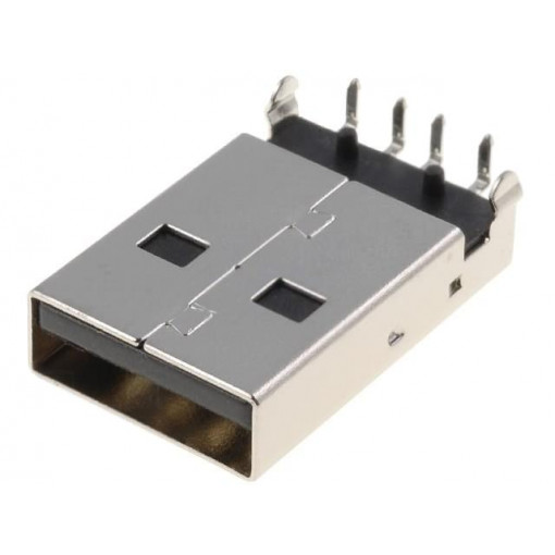 DS1097-BN0; Plug; USB A; THT; angled 90°; 1.5A; Contacts: phosphor bronze; 500V; CONNFLY DS1097-BN0; Plug; USB A; THT; angled 90°; 1.5A; Contacts: phosphor bronze; 500V; CONNFLY