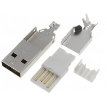 DS1107-WN0; Plug; USB A; soldering; CONNFLY