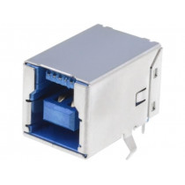 USBB-G3.0; Socket; USB B; on PCBs; THT; angled 90°; USB 3.0; NINIGI