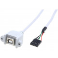 USBBJ-1.5; Adapter; USB 2.0; USB B socket,5pin pin header; 1.5m; BQ CABLE
