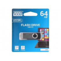 UTS2-0640K0R11; Pendrive; USB 2.0; 64GB; Read: 20MB/s; Write: 5MB/s; Colour: black; GOODRAM
