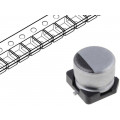 UUX2A470MNL1GS; Capacitor: electrolytic; SMD; 47uF; 100VDC; Ø10x10mm; ±20%; 2000h; NICHICON UUX2A470MNL1GS; Capacitor: electrolytic; SMD; 47uF; 100VDC; Ø10x10mm; ±20%; 2000h; NICHICON