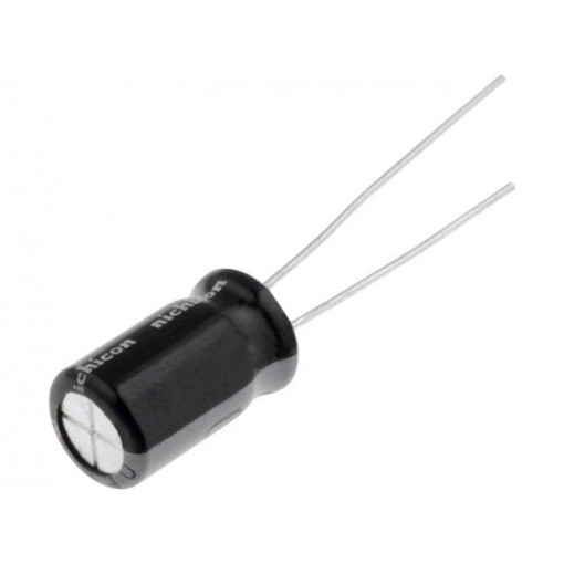 UVR1J101MPD; Capacitor: electrolytic; THT; 100uF; 63VDC; Ø10x12.5mm; Pitch: 5mm; NICHICON