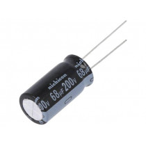 UVY2D680MHD; Capacitor: electrolytic; THT; 68uF; 200VDC; Ø12.5x25mm; Pitch: 5mm; NICHICON
