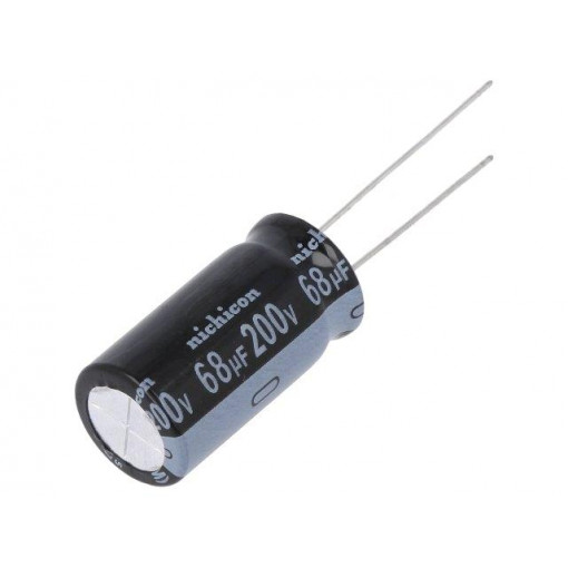 UVY2D680MHD; Capacitor: electrolytic; THT; 68uF; 200VDC; Ø12.5x25mm; Pitch: 5mm; NICHICON