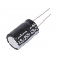 UVY2E680MHD; Capacitor: electrolytic; THT; 68uF; 250VDC; Ø16x25mm; Pitch: 7.5mm; NICHICON