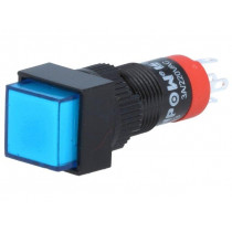 ; Switch: push-button; Pos: 2; SPDT; 0.5A/250VAC; 1A/24VDC; ON-(ON); ONPOW
