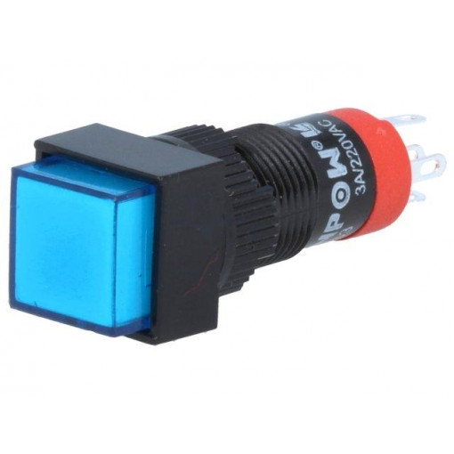 ; Switch: push-button; Pos: 2; SPDT; 0.5A/250VAC; 1A/24VDC; ON-(ON); ONPOW