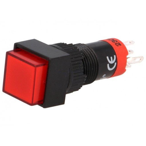 ; Switch: push-button; Pos: 2; SPDT; 0.5A/250VAC; 1A/24VDC; ON-(ON); ONPOW