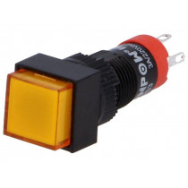; Switch: push-button; Pos: 2; SPDT; 0.5A/250VAC; 1A/24VDC; ON-(ON); ONPOW