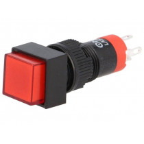 ; Switch: push-button; Pos: 2; SPDT; 0.5A/250VAC; 1A/24VDC; ON-(ON); ONPOW