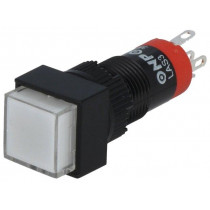 ; Switch: push-button; Pos: 2; SPDT; 0.5A/250VAC; 1A/24VDC; ON-(ON); ONPOW